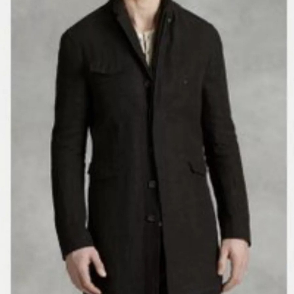 Concealed Button 3/4 Coat - Picture 3 of 3